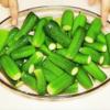 Crispy pickled cucumbers in jars